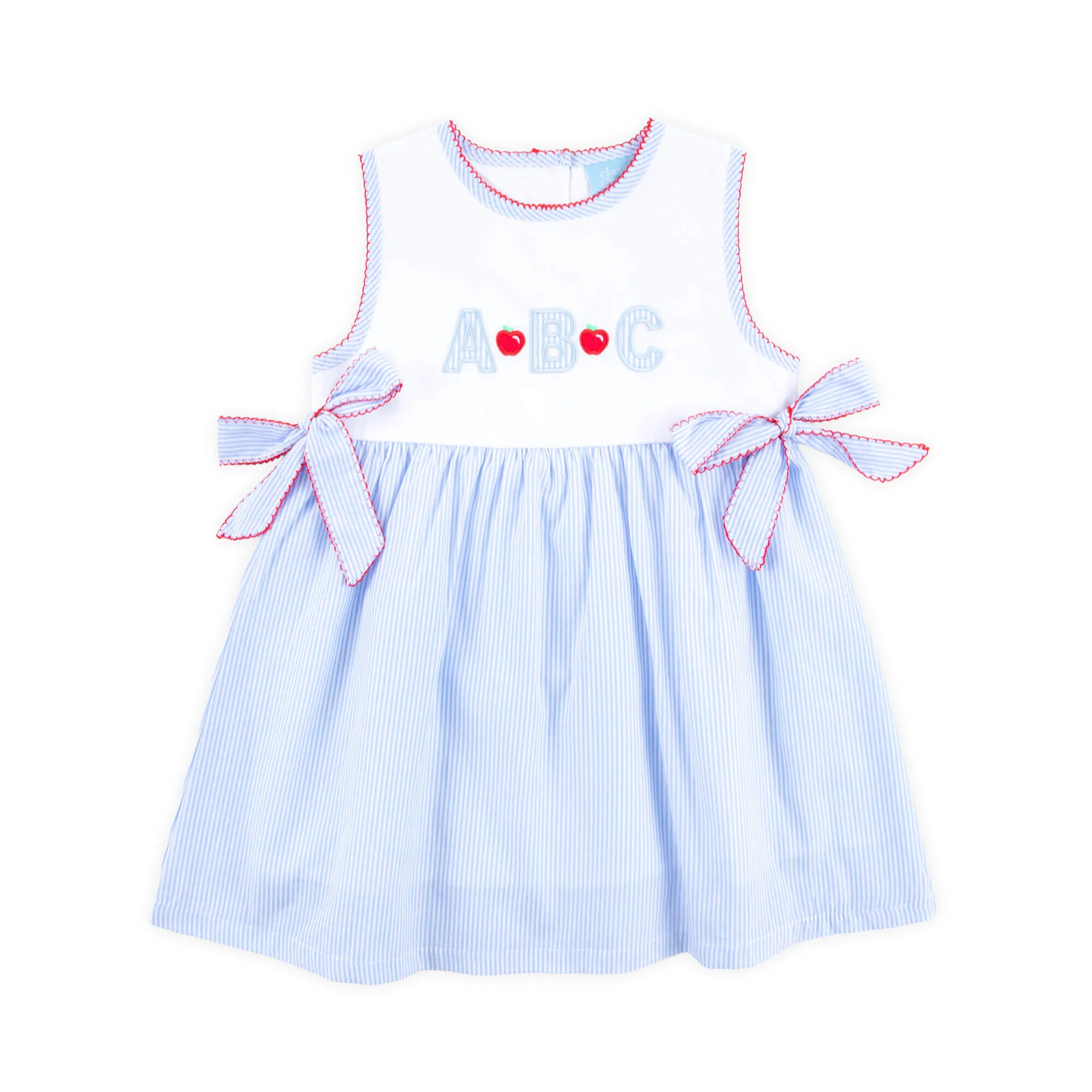 ABC & Apple Light Blue Stripe Avery Dress - Image 2