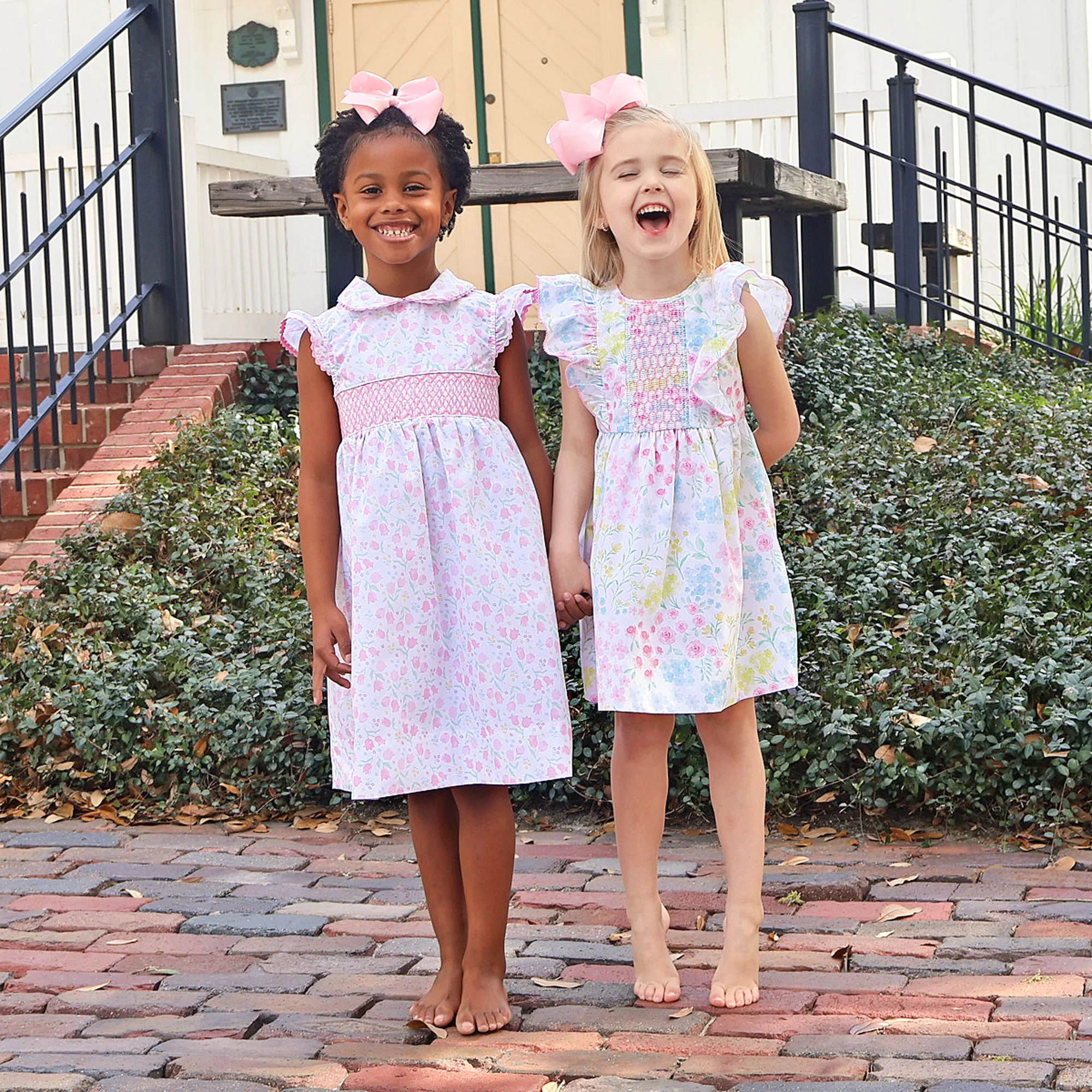 Adorable Tulip Floral Smocked Collared Dress - Image 5