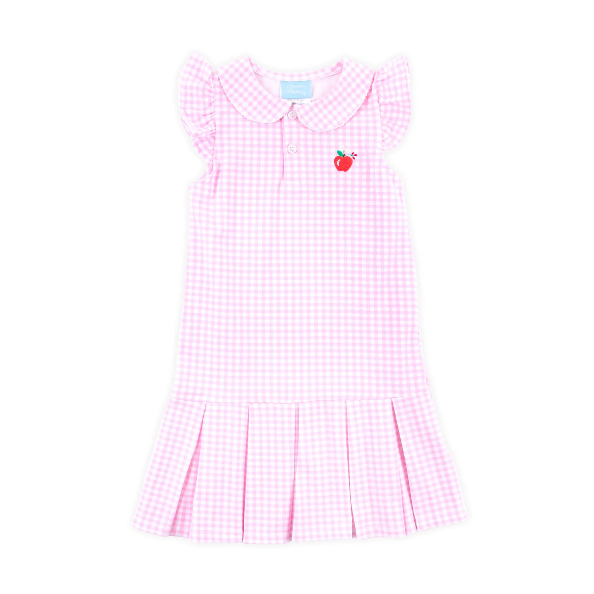 Apple Blossom Pink Gingham Ruth Dress - Image 3