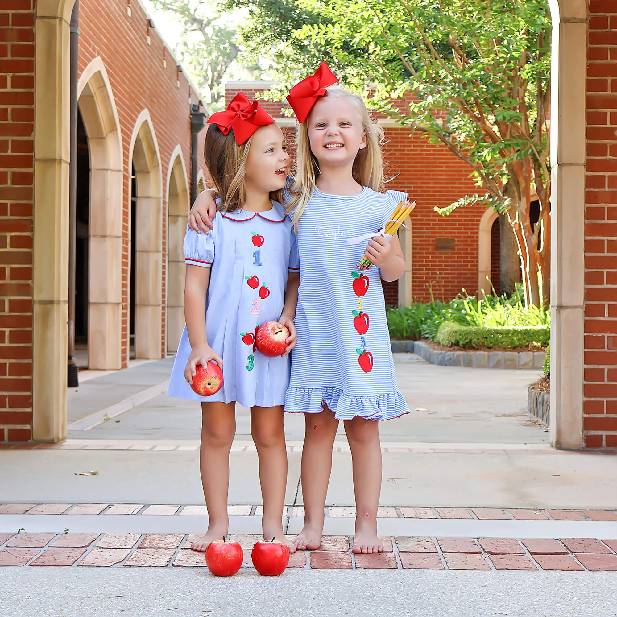 Apple Blue Stripe Milly Dress - Image 4