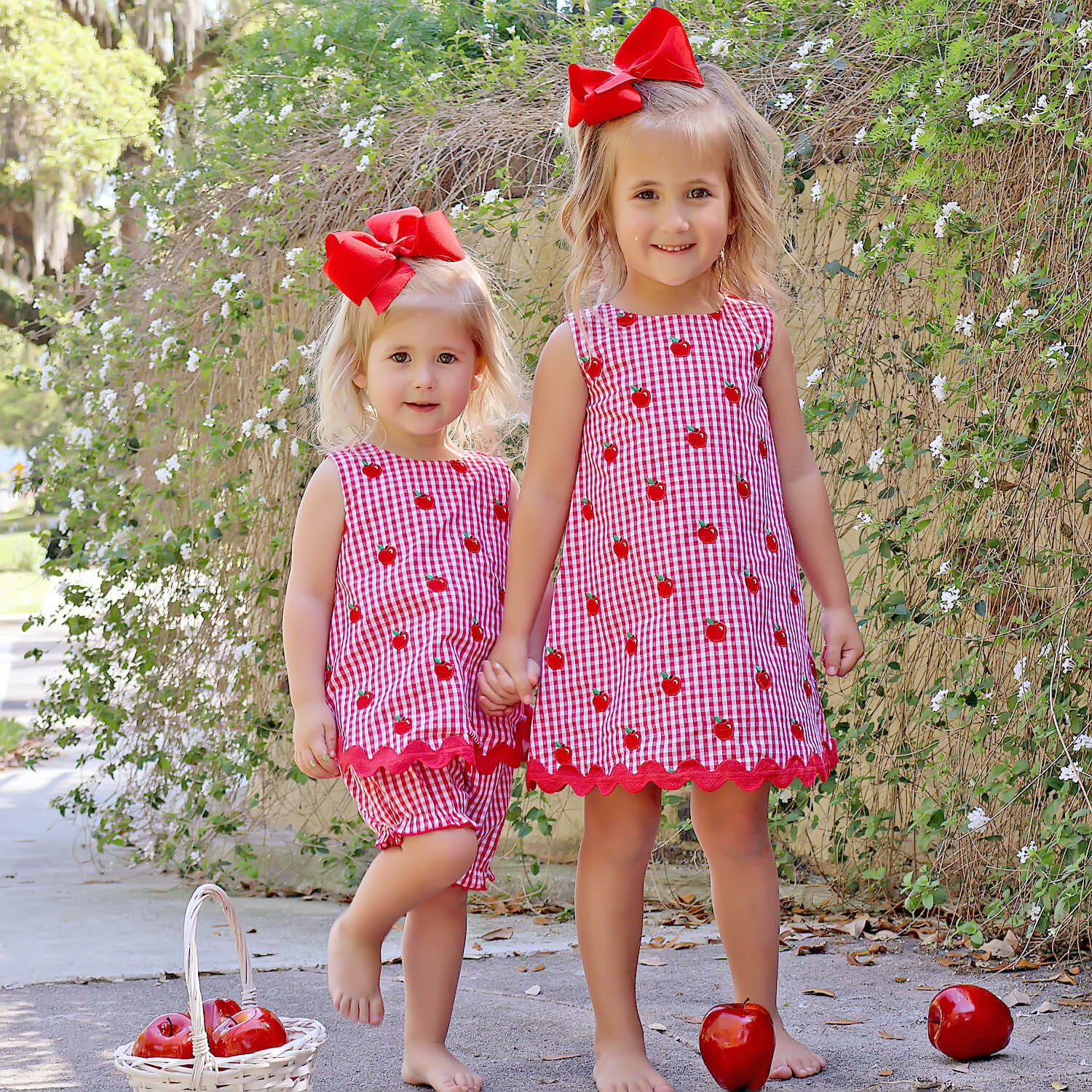 Tiny Apples Red Gingham Eleanor Dress - Image 3