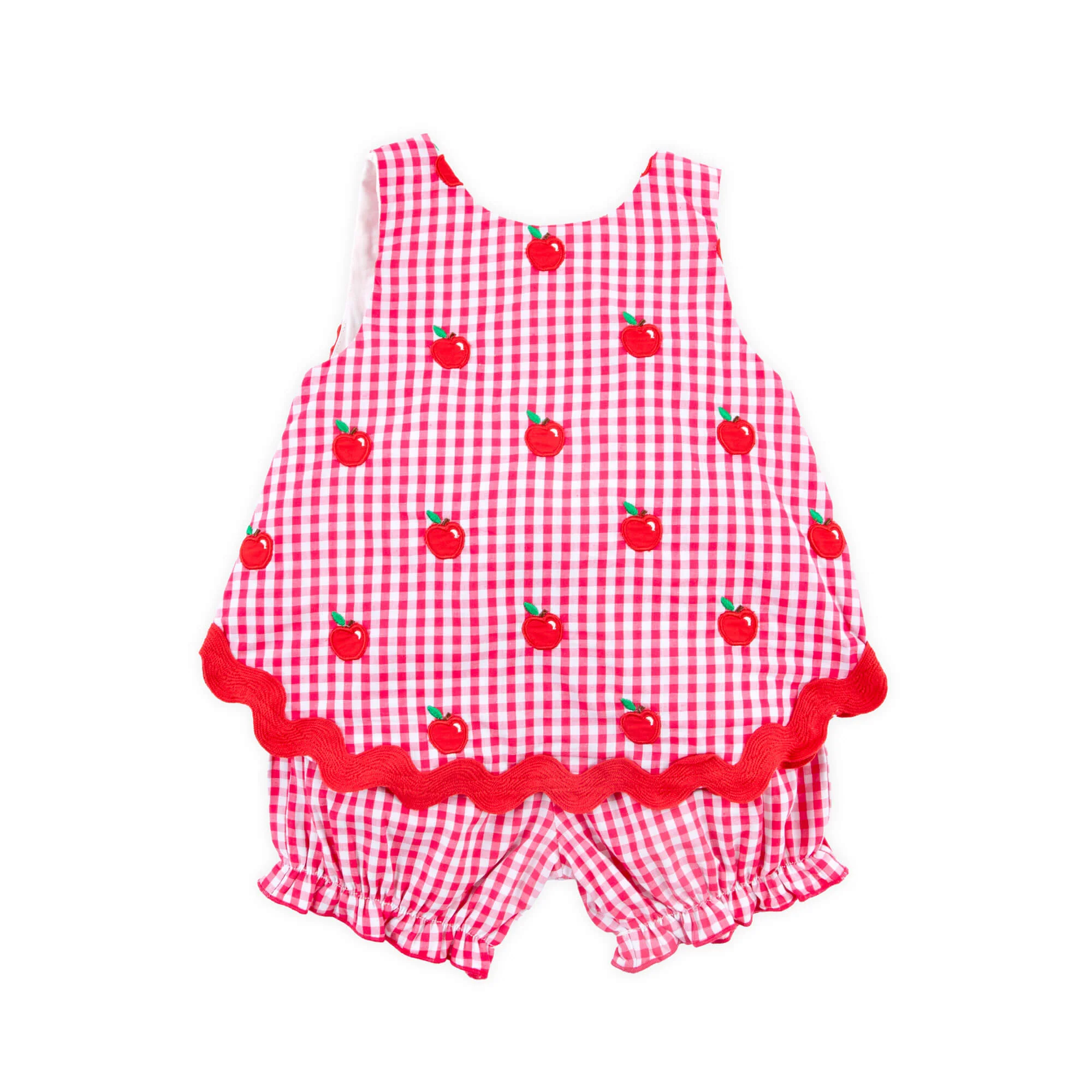Tiny Apples Red Gingham Sadie Bloomer Set - Image 4