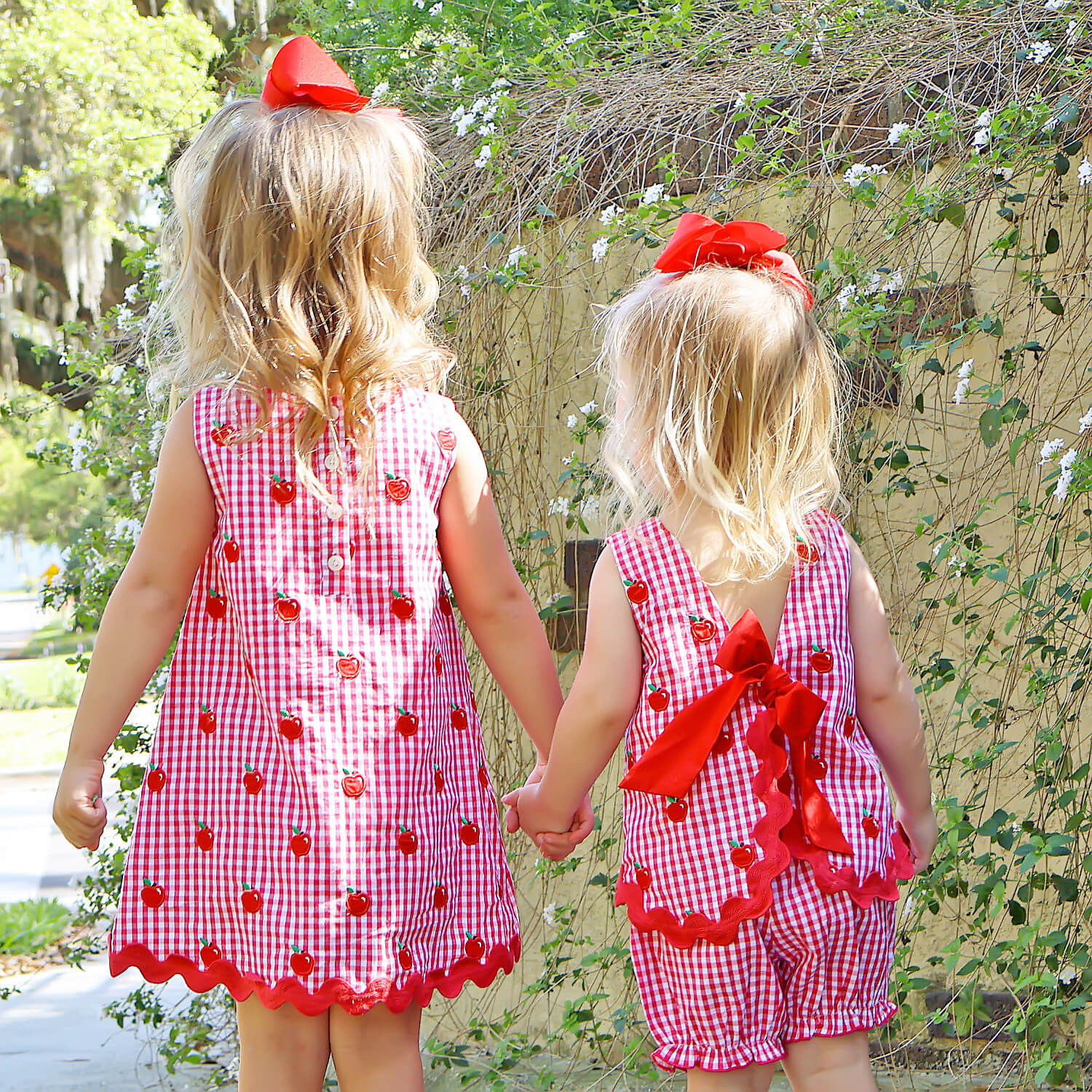 Tiny Apples Red Gingham Sadie Bloomer Set - Image 5