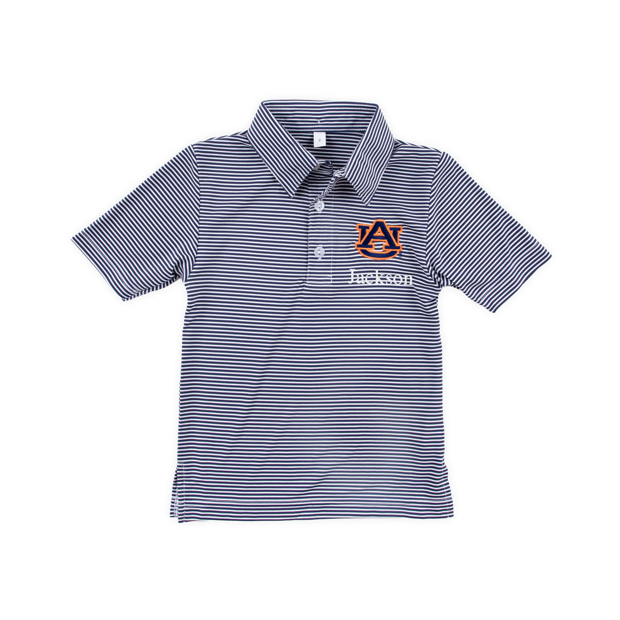 Auburn Embroidered Navy Performance Polo - Image 2
