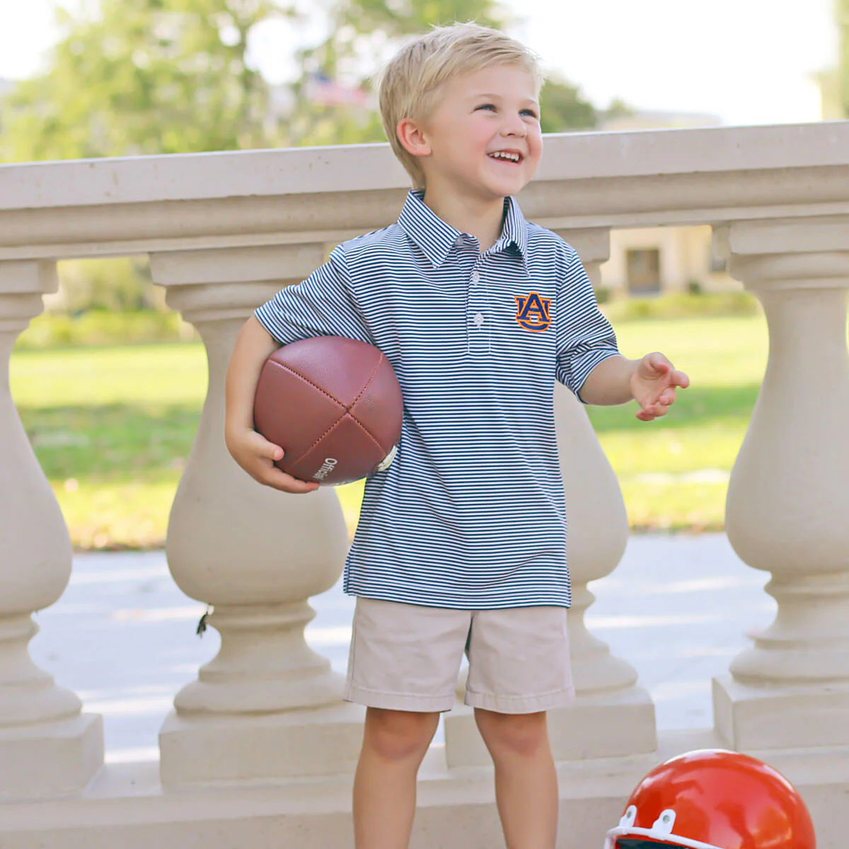 Auburn Embroidered Navy Performance Polo - Image 5