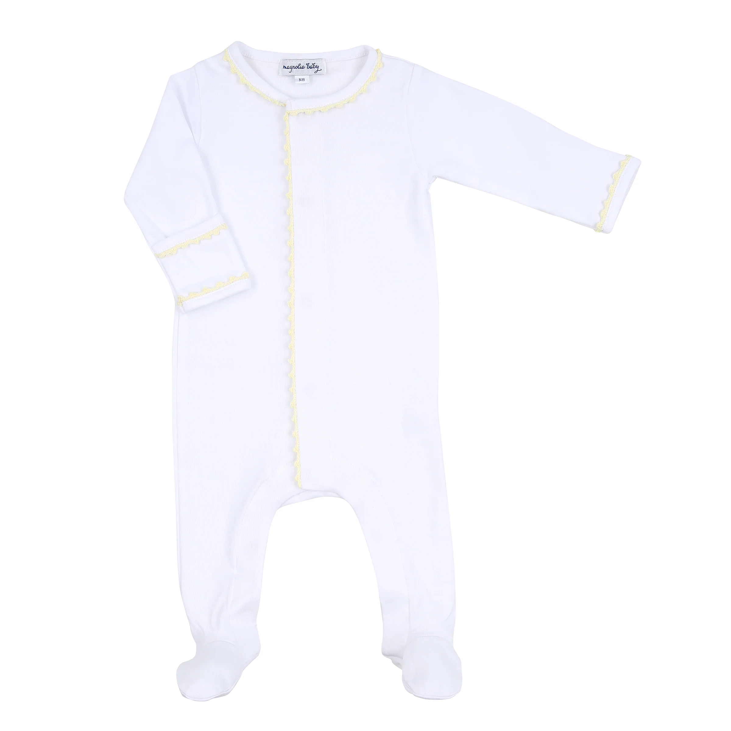 Baby Joy Footie with Crochet Trim - Image 7