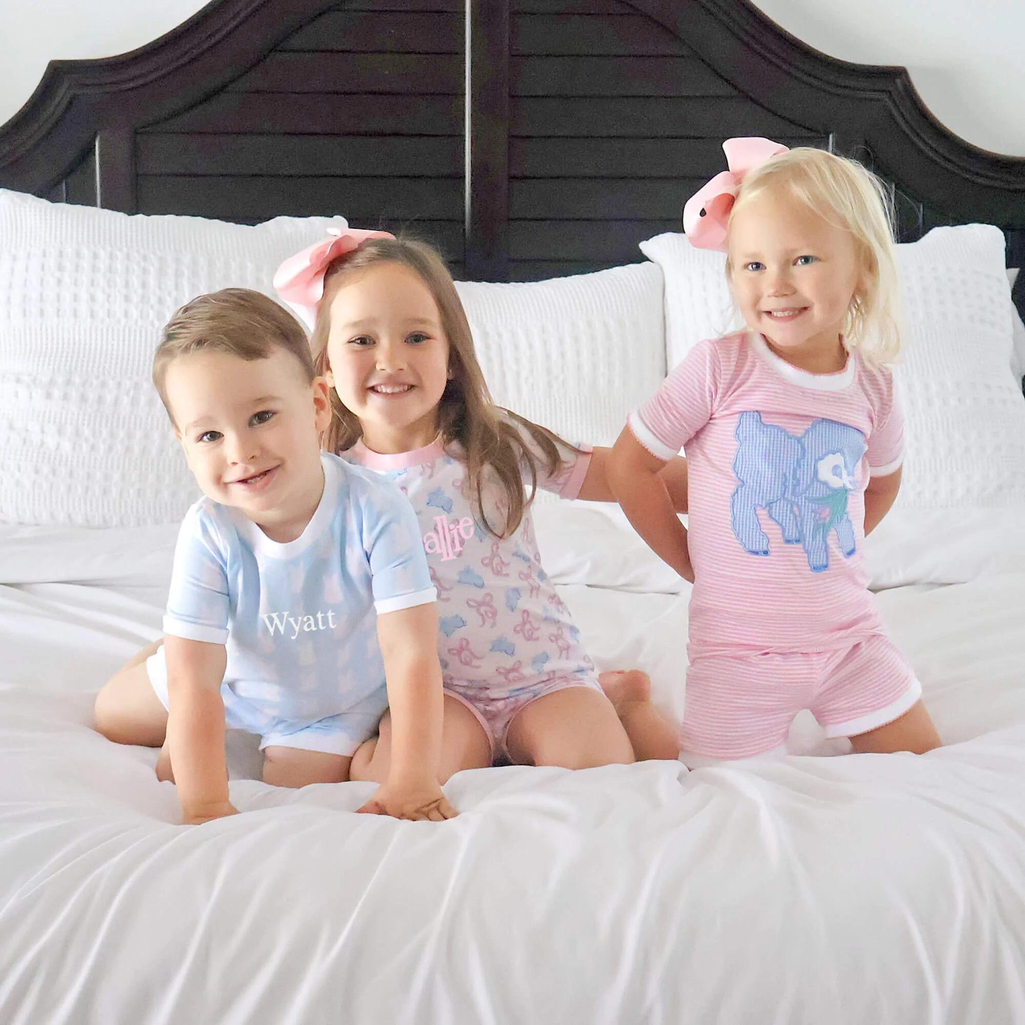 Baby Lamb Pink Stripe Short Pajamas - Image 5