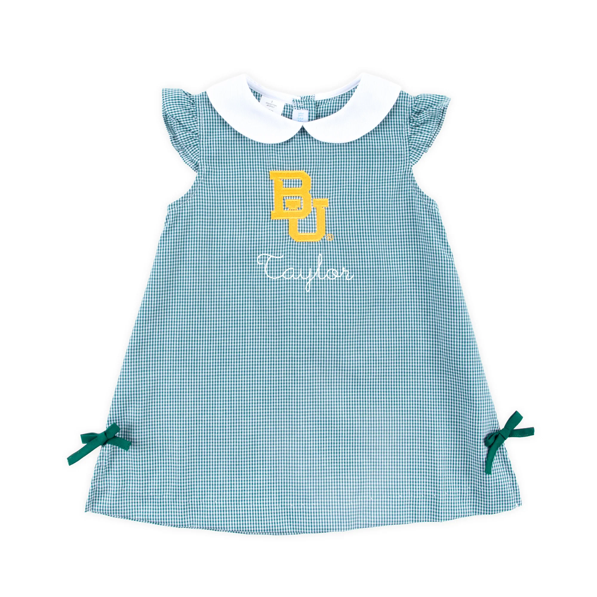 Baylor Embroidered Hunter Green Dress