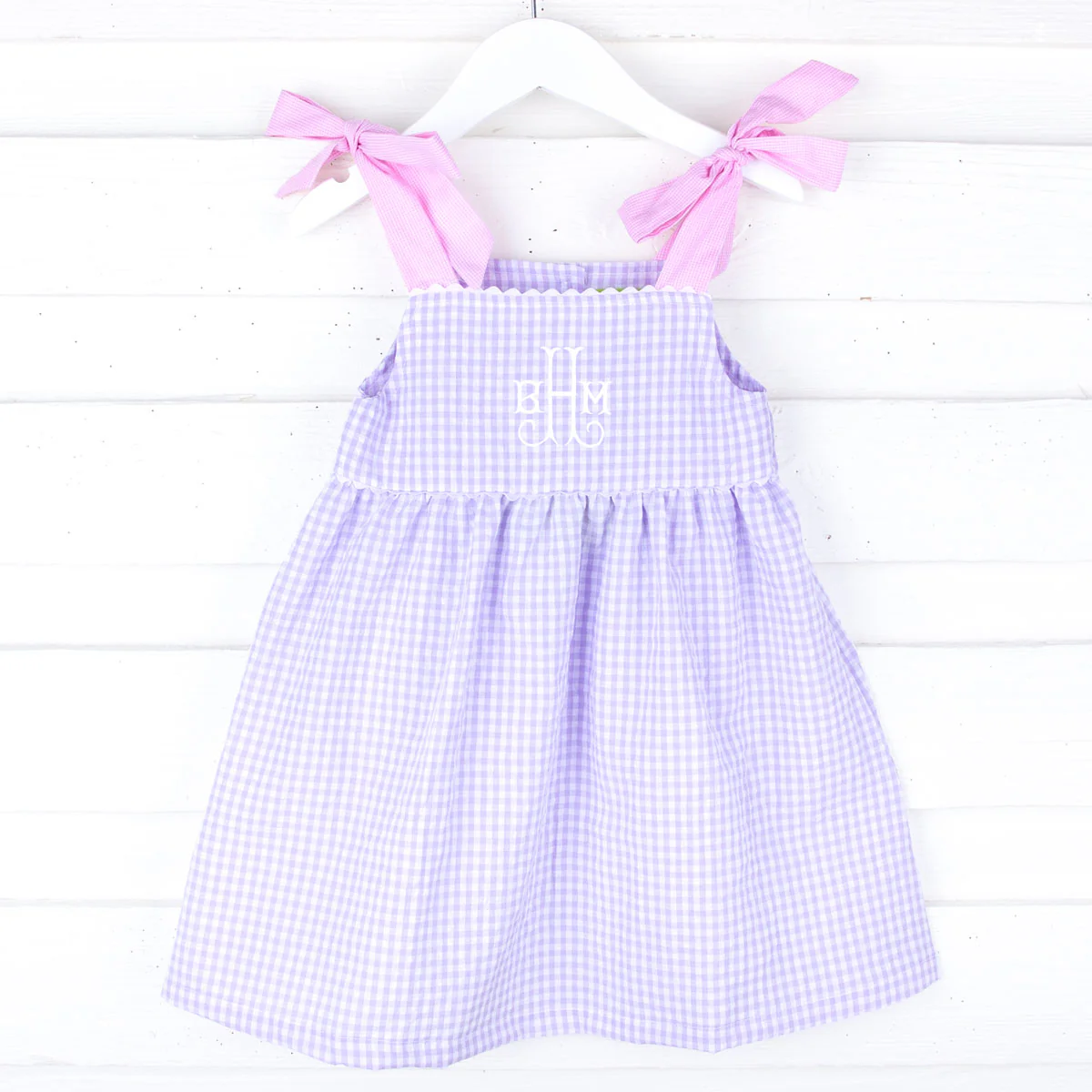 Purple Gingham Aubree Dress