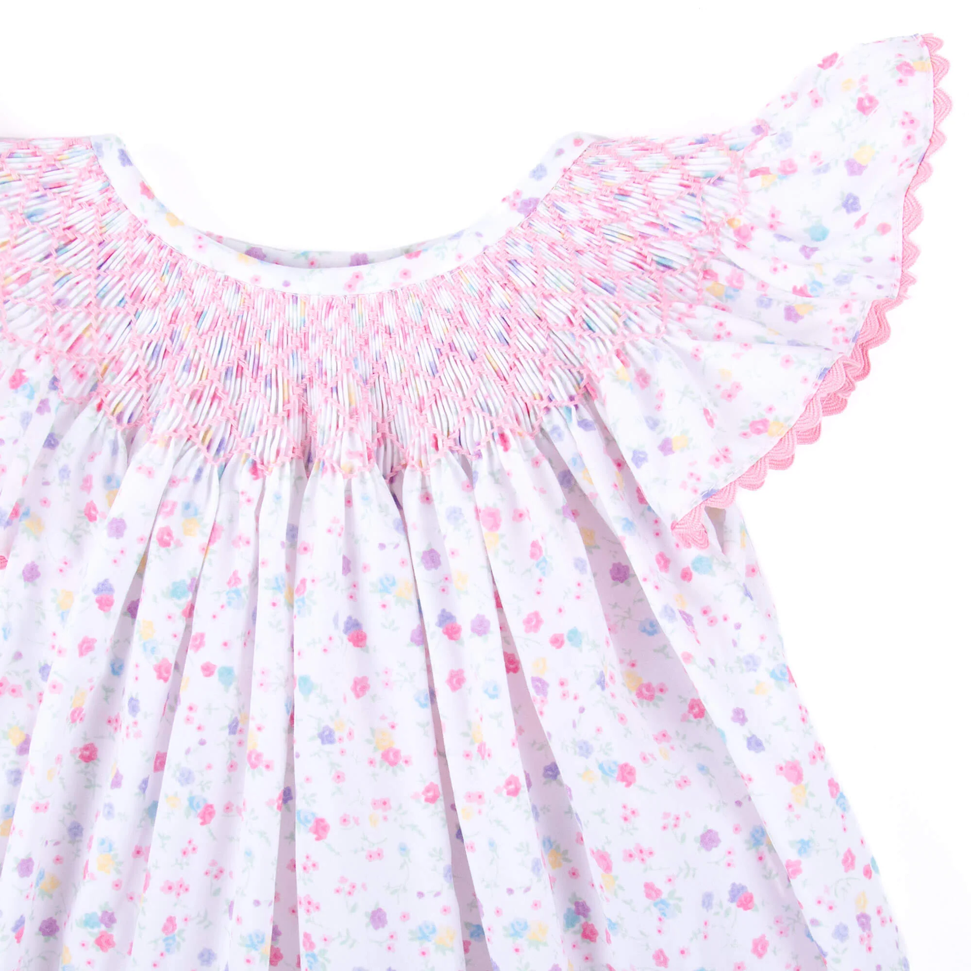 Beautiful Blooms Smocked Angel Sleeve Bubble - Image 2