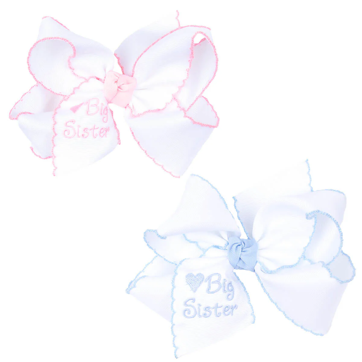 Big Sister Embroidered King Knotted Bow