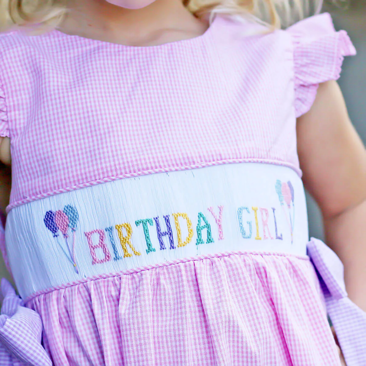 Birthday Girl Smocked Pink Beverly Dress - Image 2
