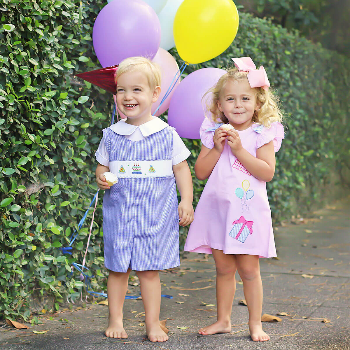 Birthday Smocked Royal Jon Jon - Image 10