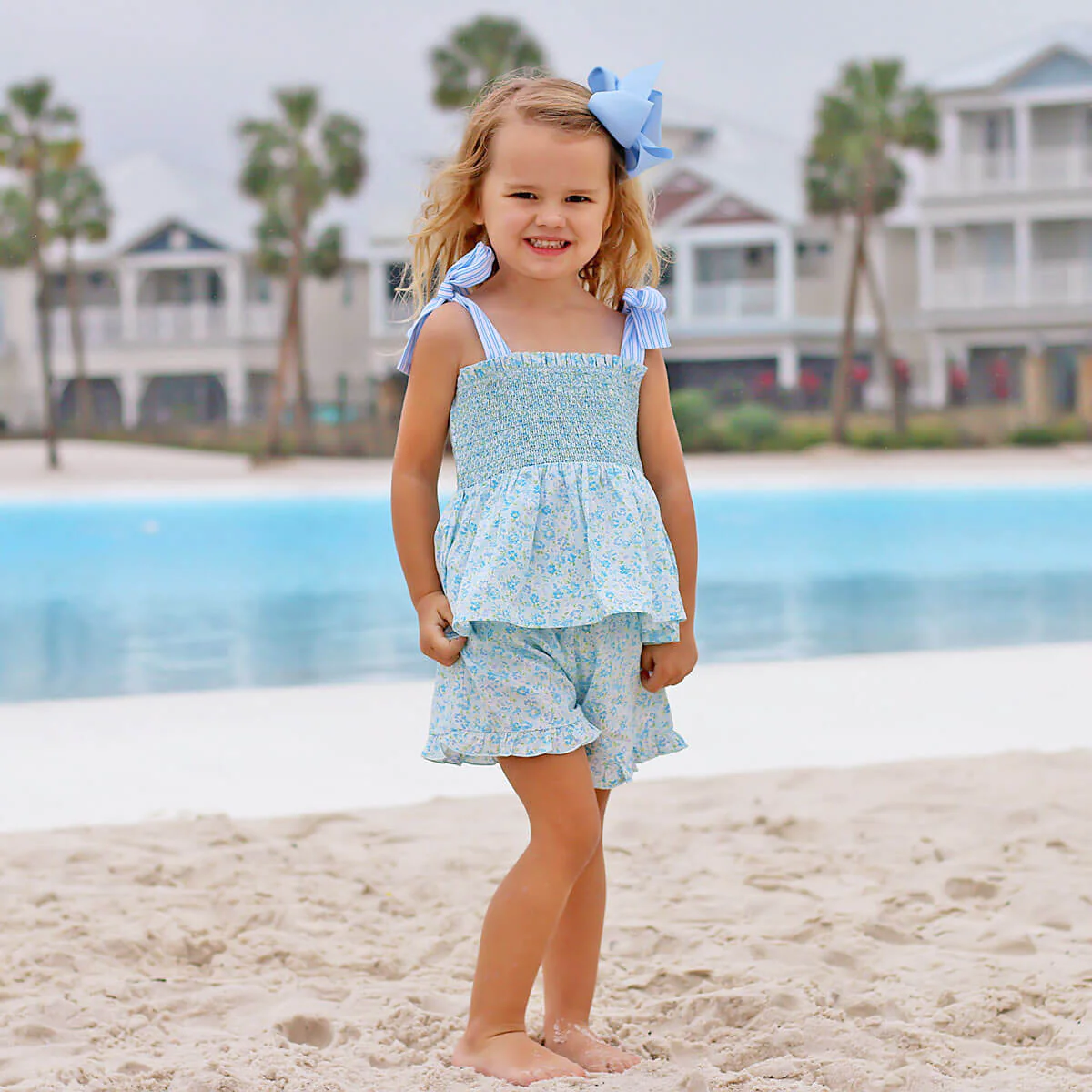 Buttercup Blooms Tie Strap Short Set