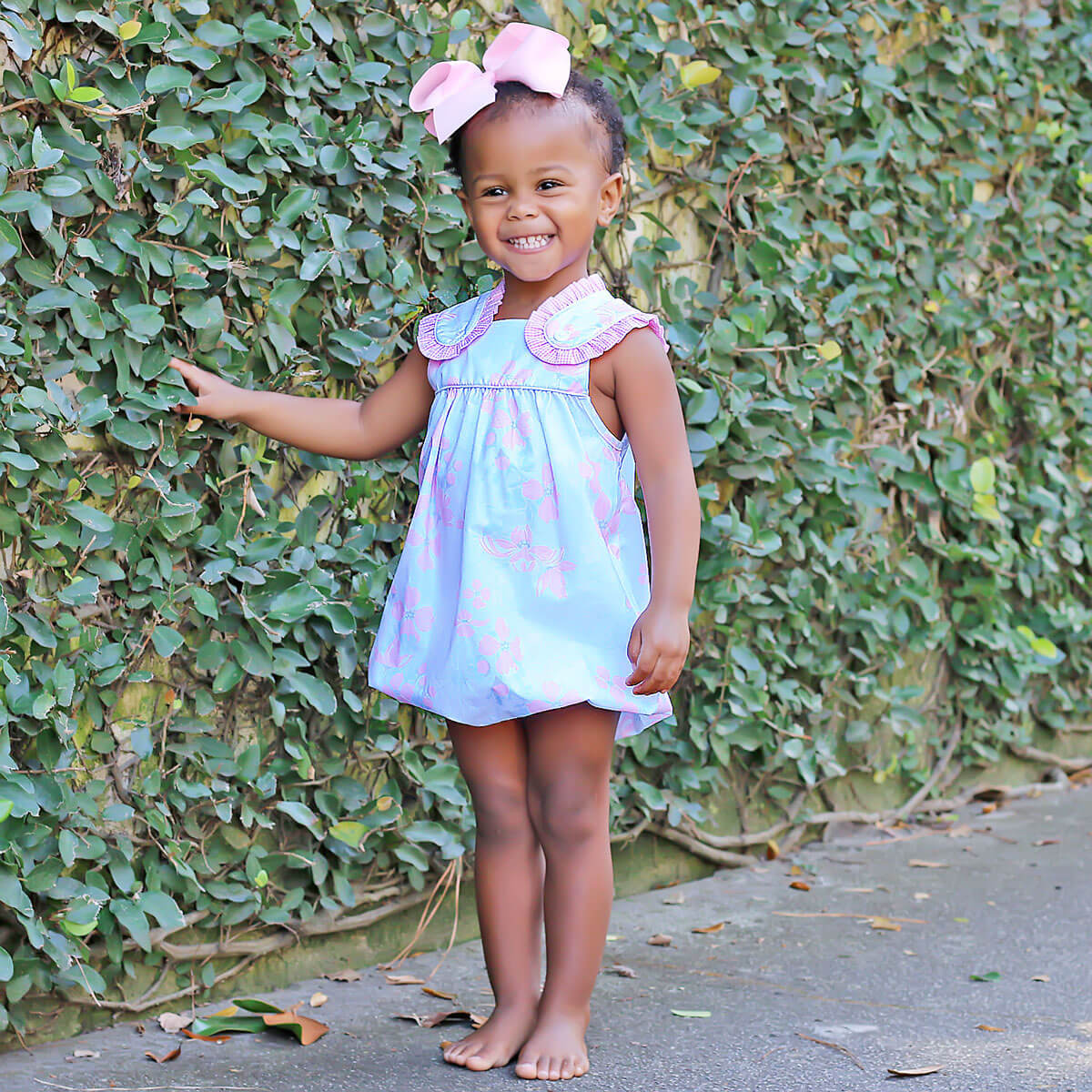 Blue Floral Lulu Bubble