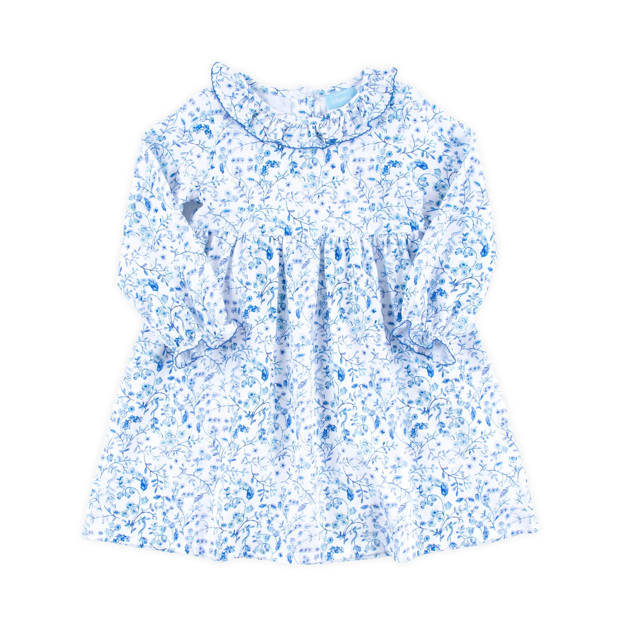 Blue Floral Toile Eden Dress - Image 3