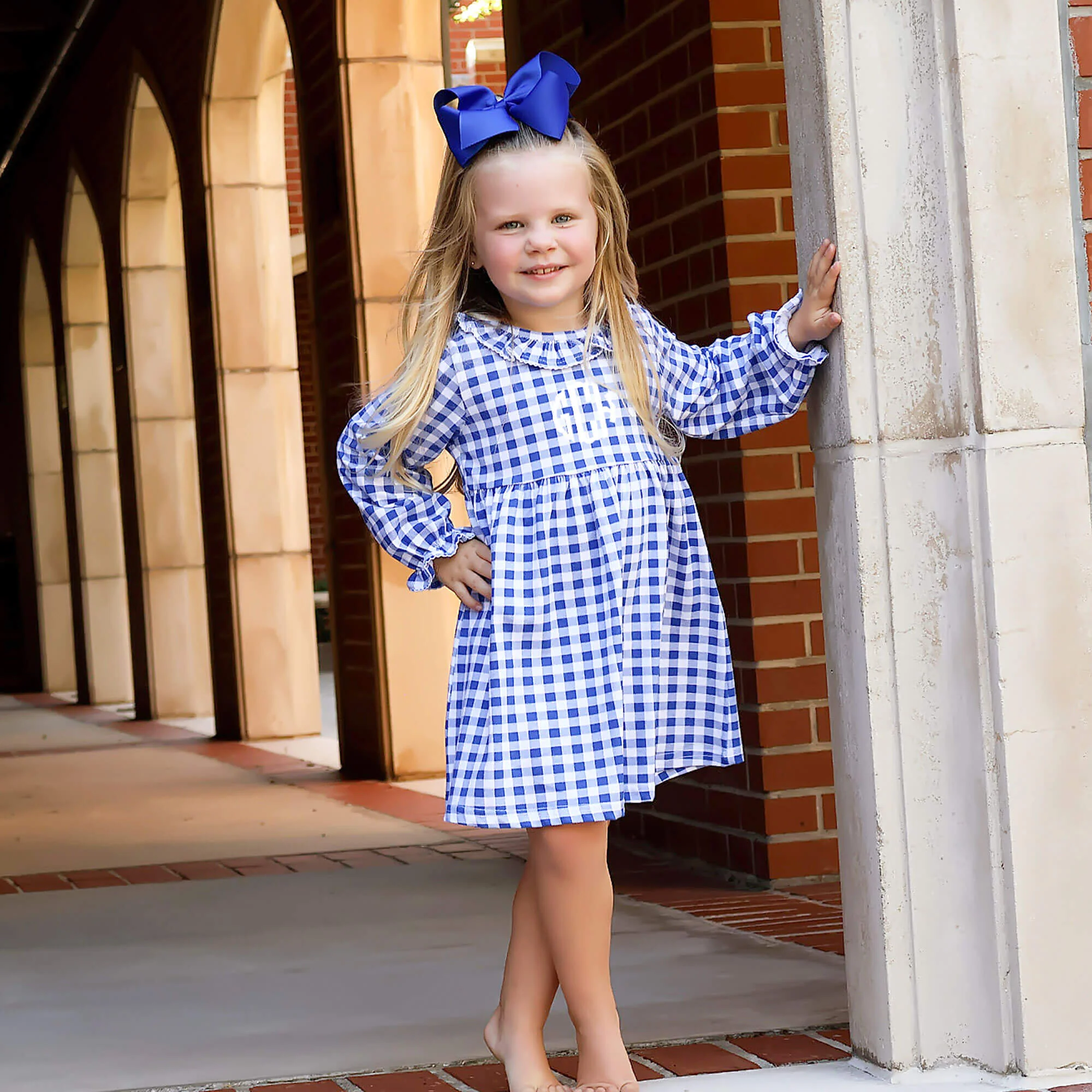 Blue Check Eden Dress