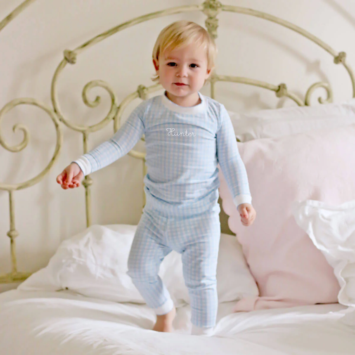 Blue Gingham Pajamas