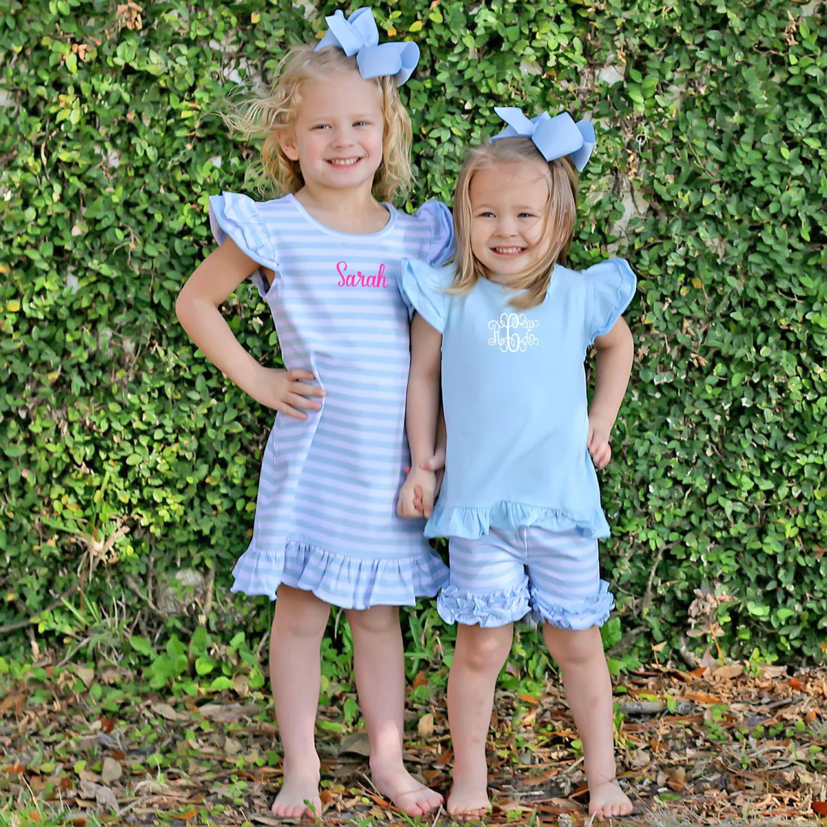 Light Blue Wide Stripe Milly Dress - Image 3