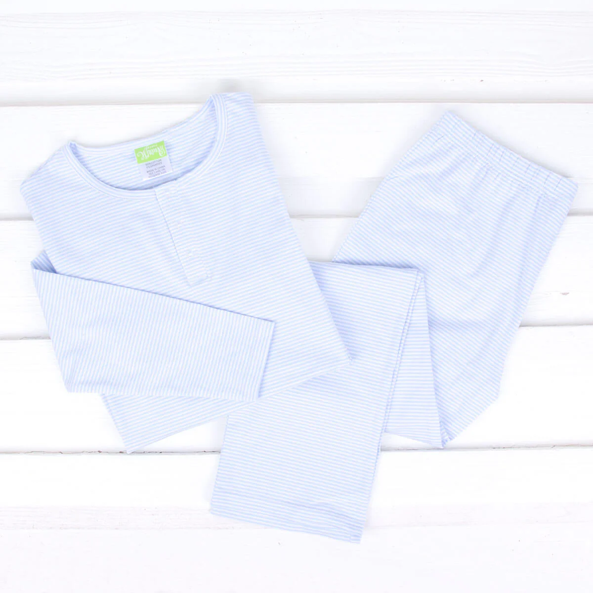 Blue Stripe Women's Pajamas - Image 2