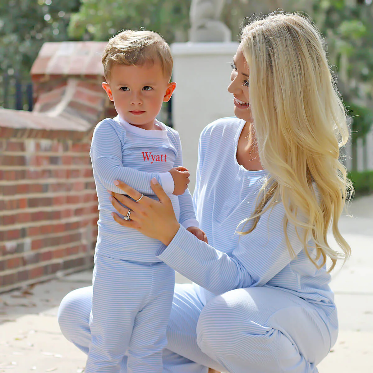 Blue Stripe Women's Pajamas - Image 5