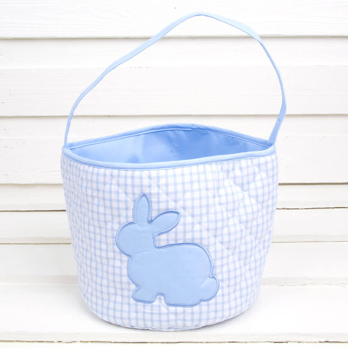 Blue Windowpane Easter Basket - Image 2