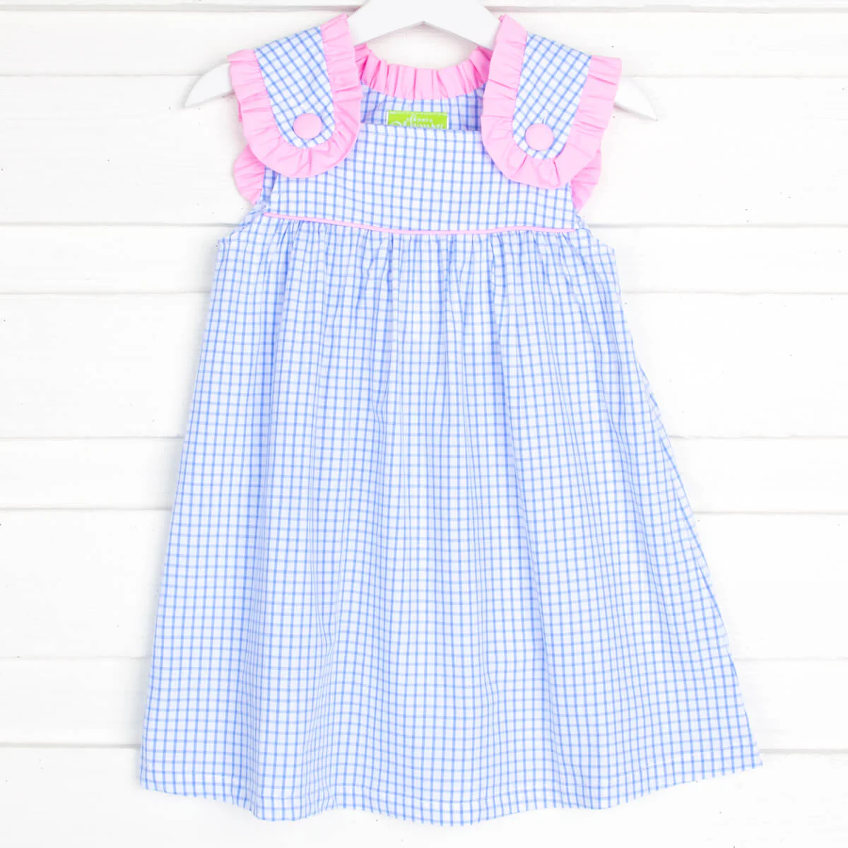 Blue Windowpane Lulu Dress