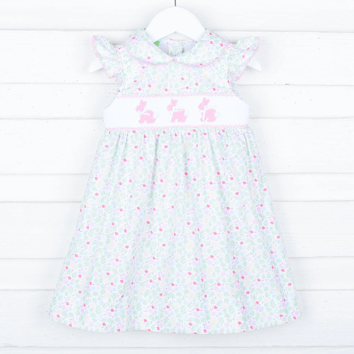 Bow Bunny Smocked Floral Collared Dress