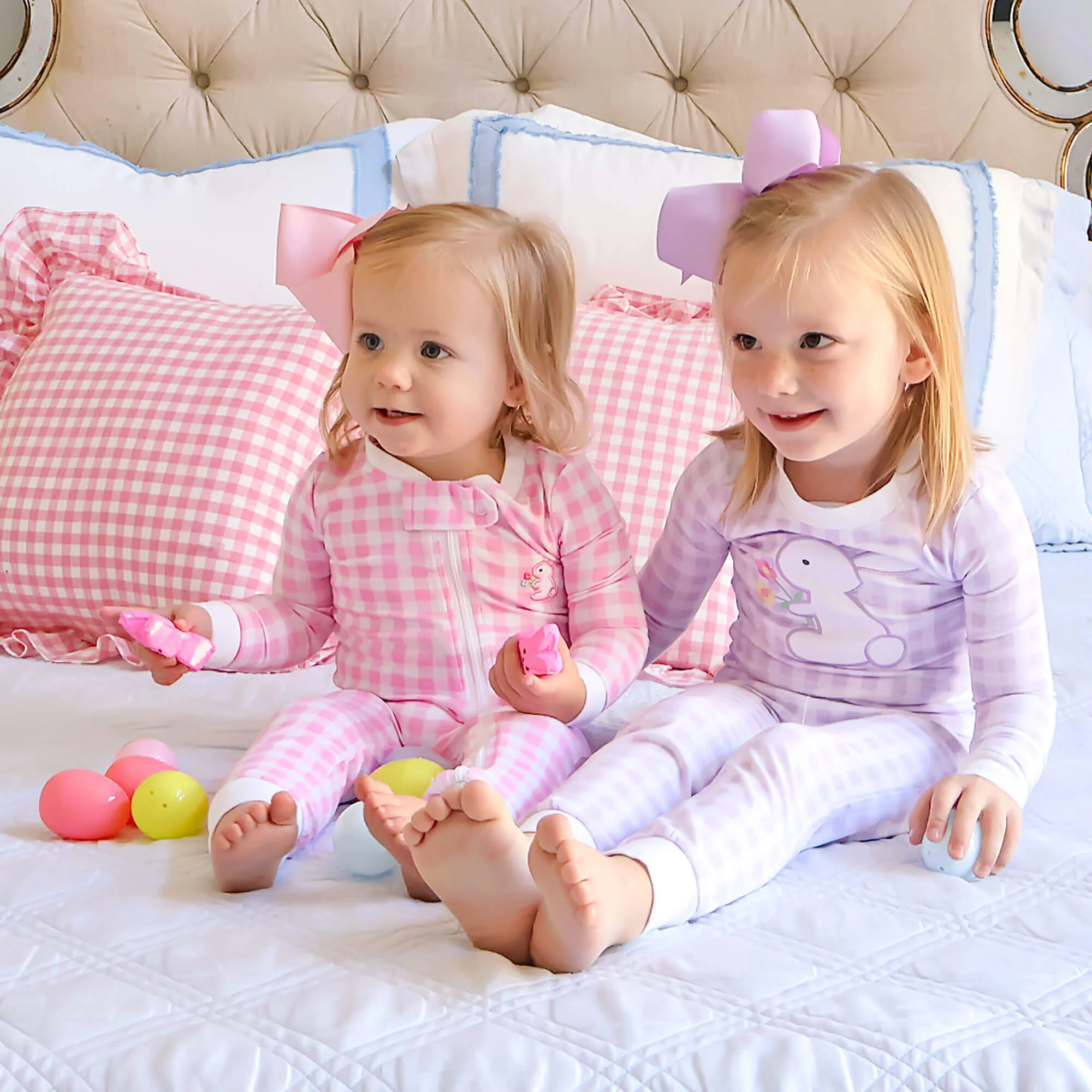 Bunny Garden Lavender Check Pajamas - Image 3