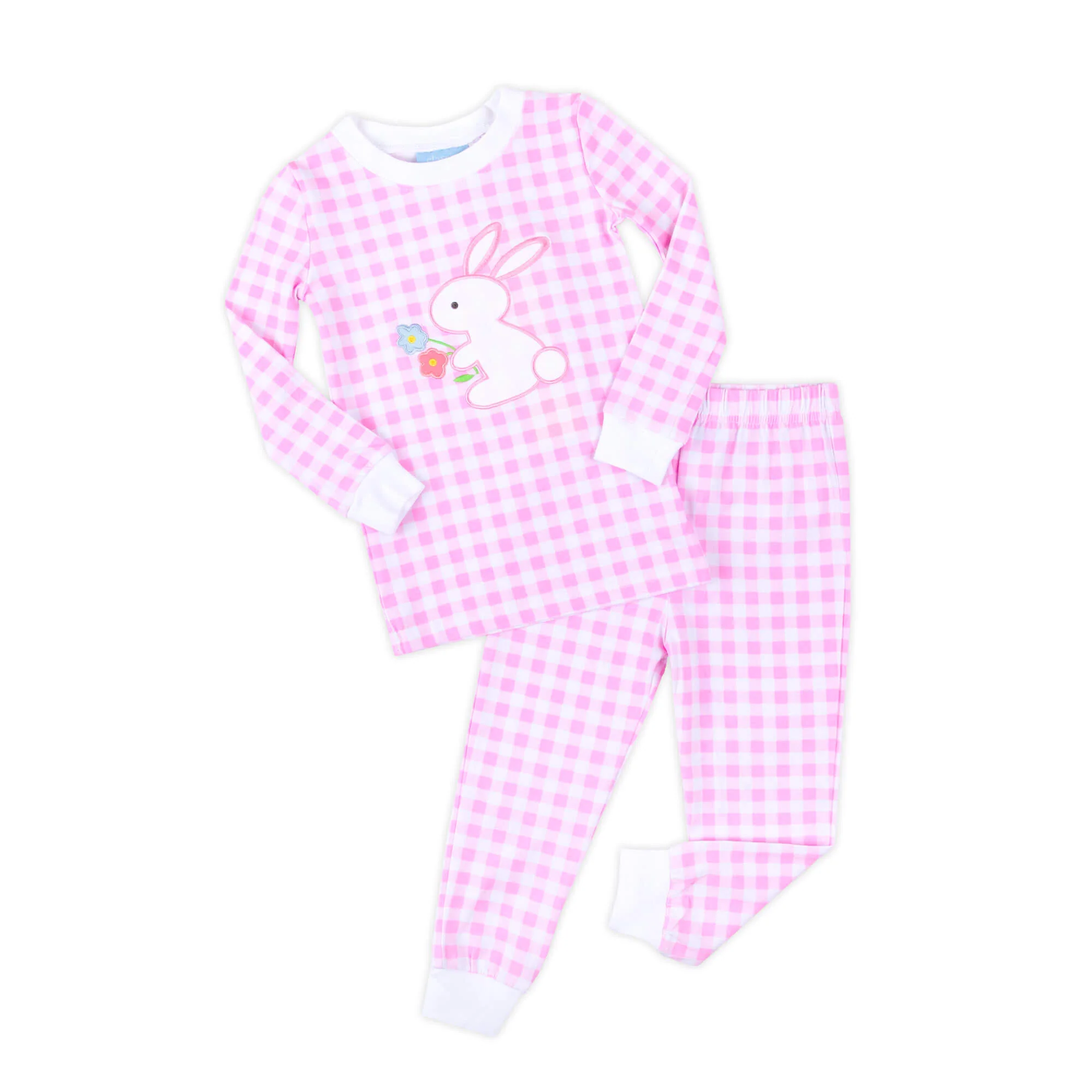 Bunny Garden Pink Check Pajamas - Image 3