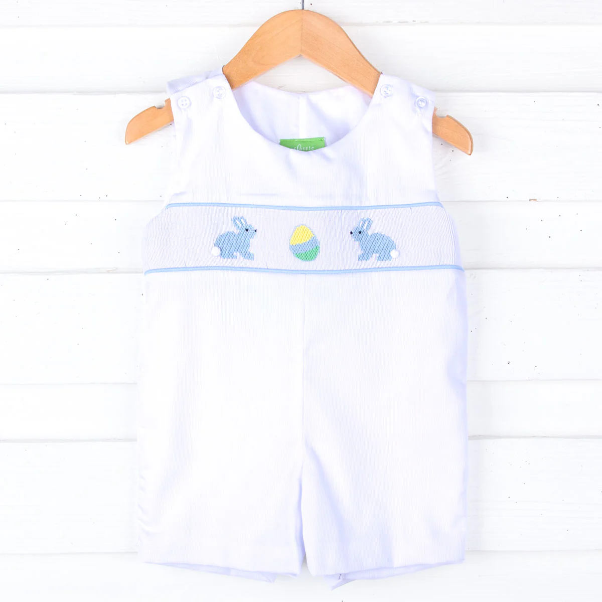 Bunny Hop White Smocked Jon Jon