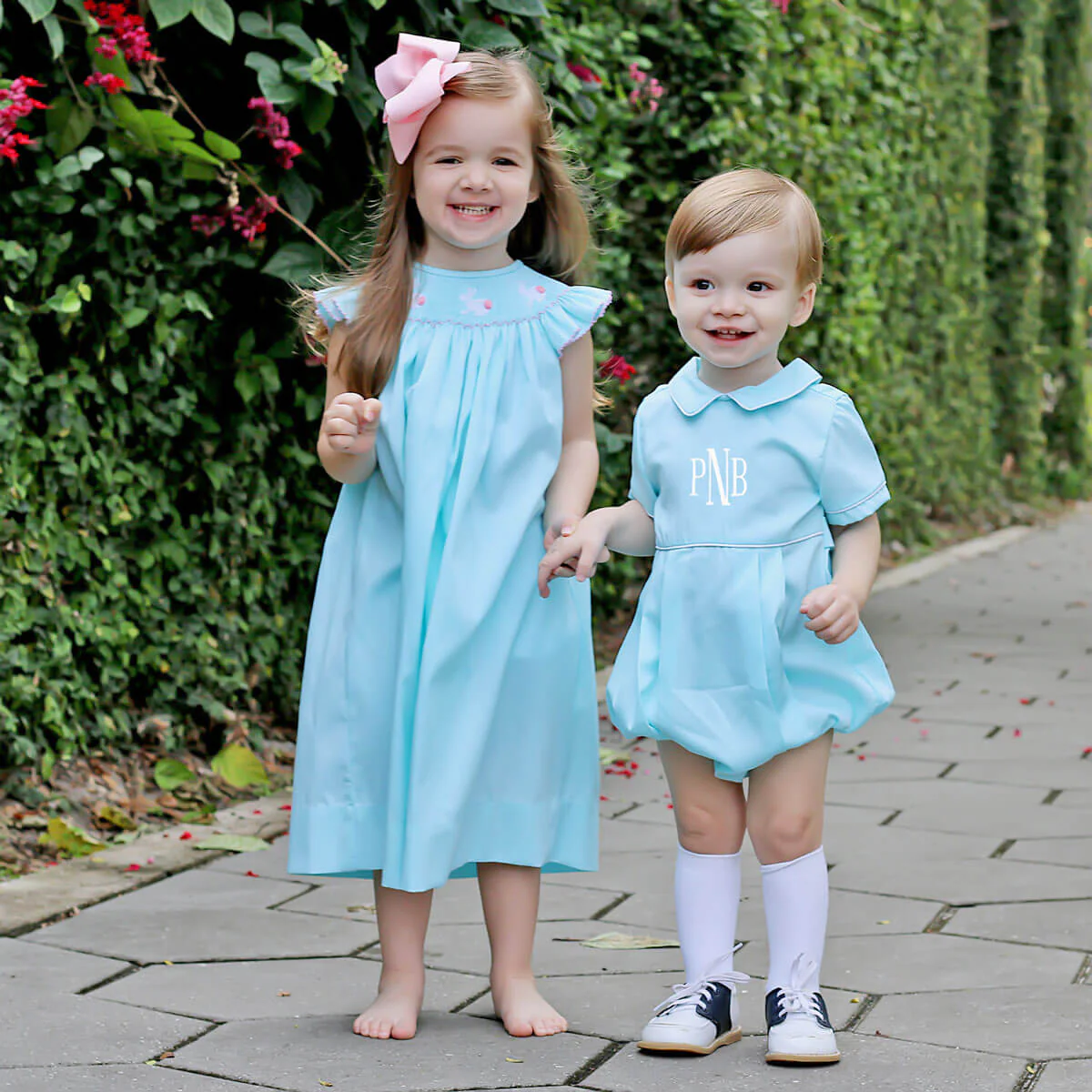 Bunny Love Mint Smocked Dress - Image 3