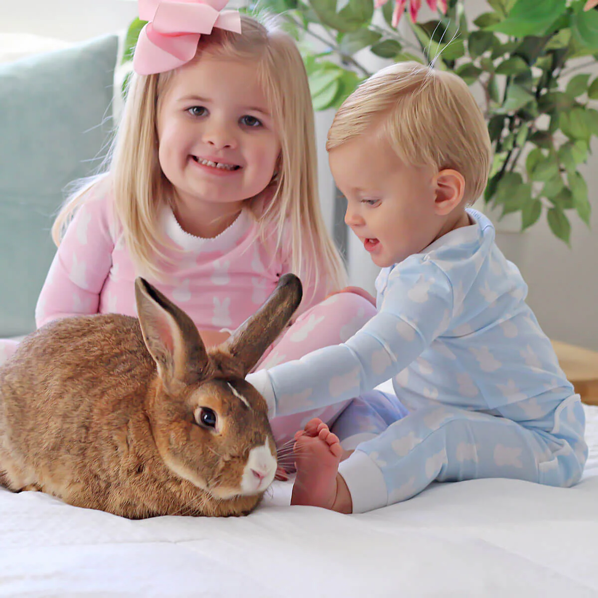 Bunny Peeps Light Blue Zip Sleeper - Image 5