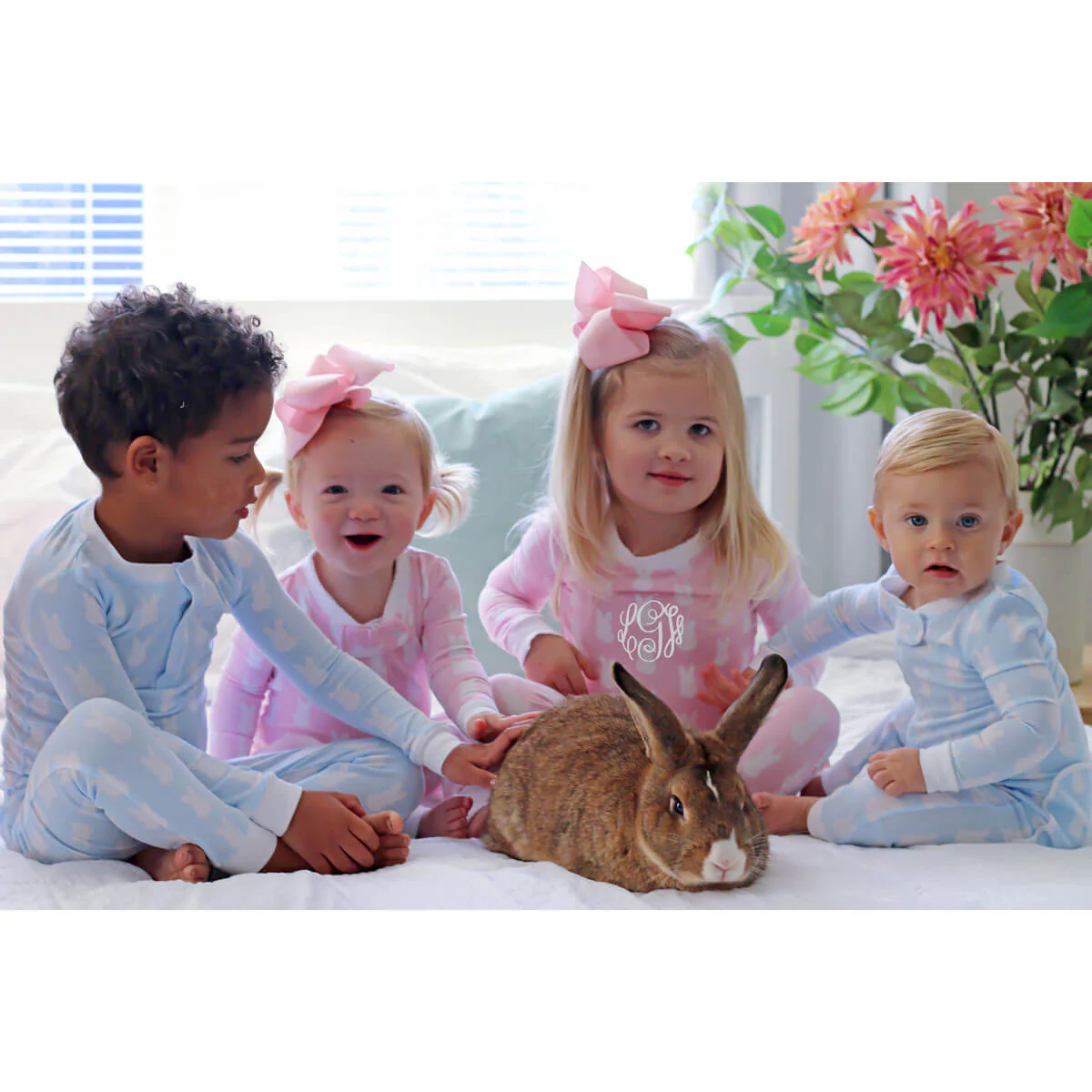 Bunny Peeps Light Blue Zip Sleeper - Image 7