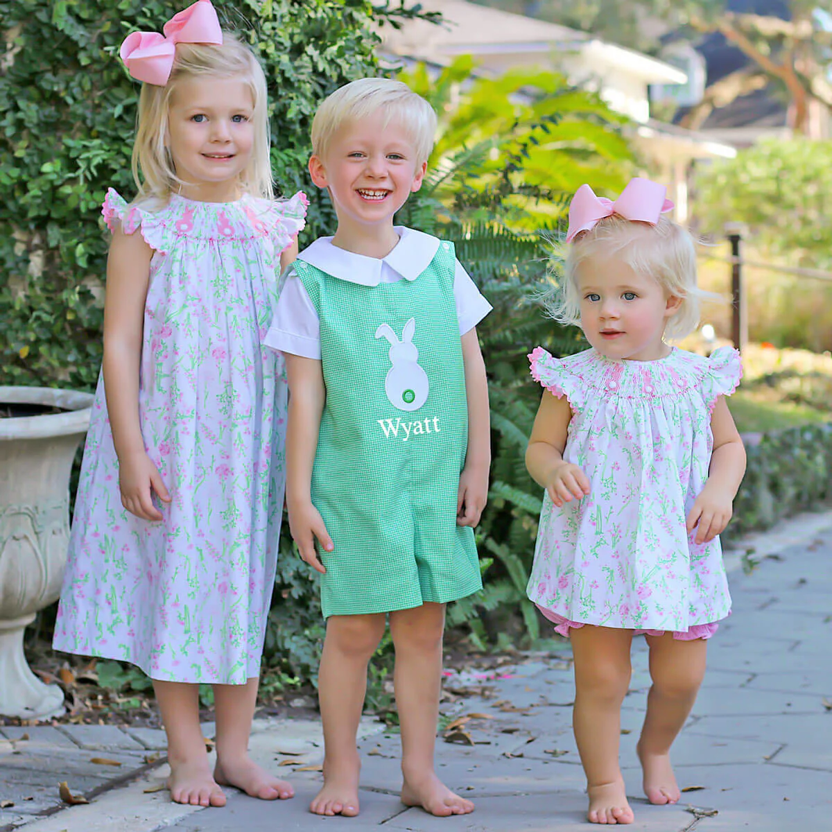 Bunny Green Gingham Jon Jon - Image 7