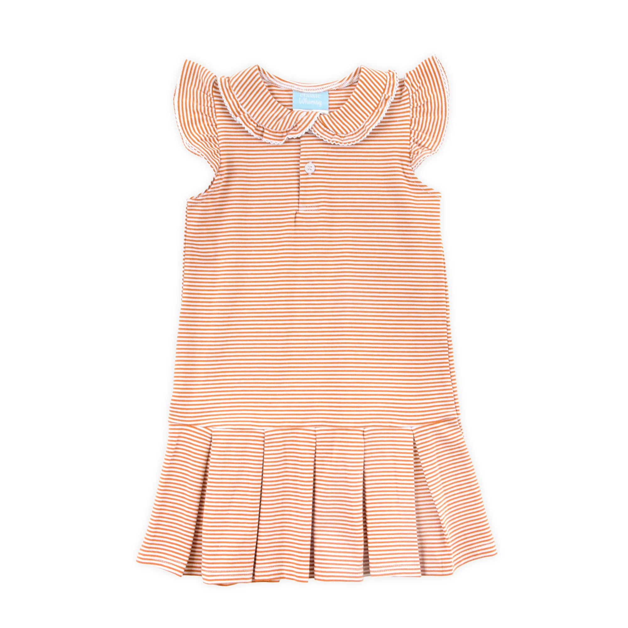 Burnt Orange Stripe Tennis Dress - Image 4