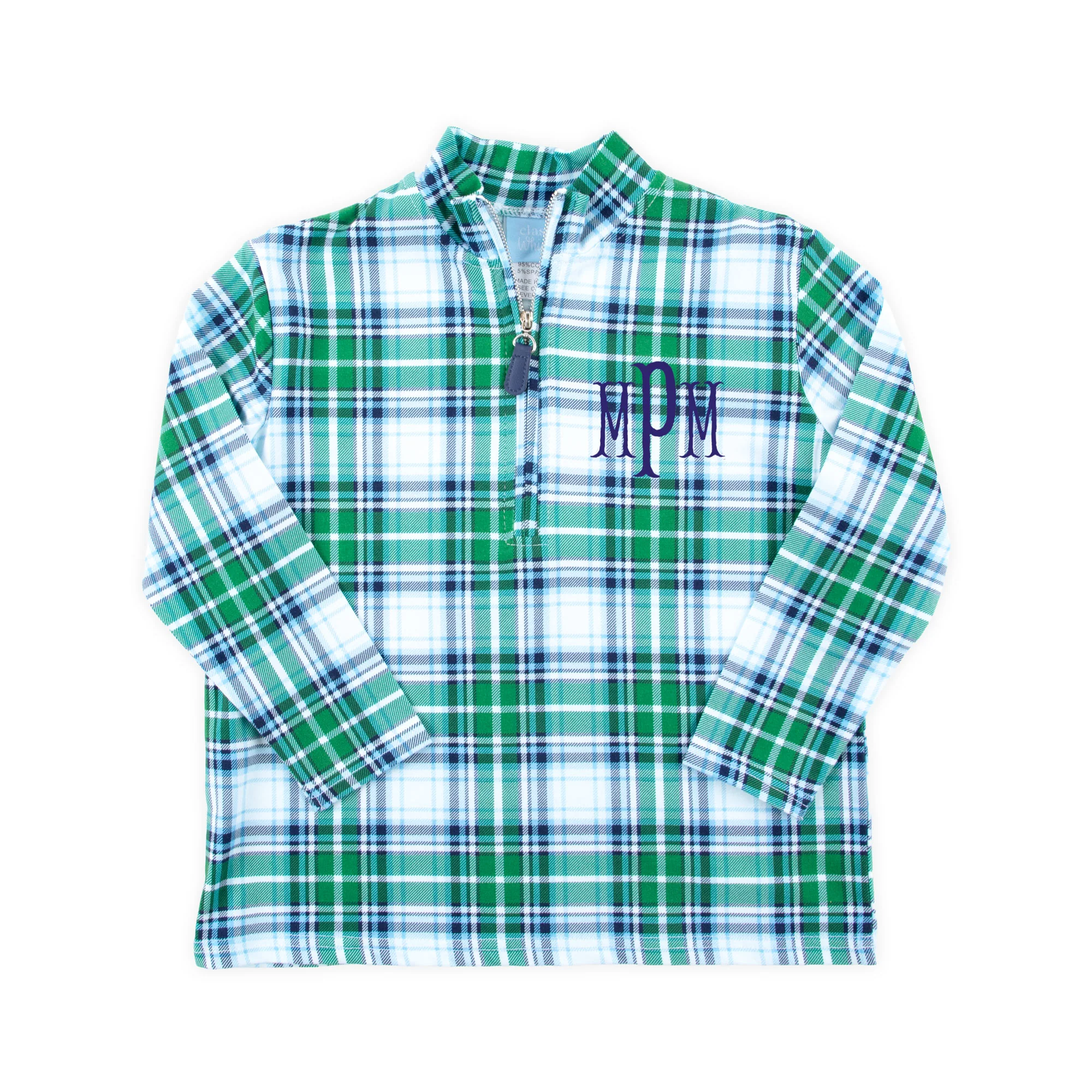 Campbell Plaid Half Zip Pullover