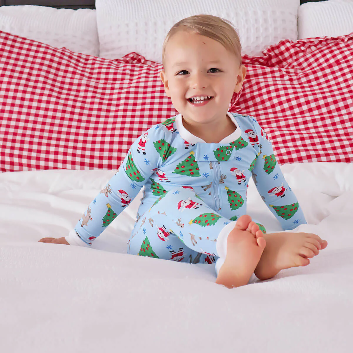Christmas Cheer Blue Zip Sleeper