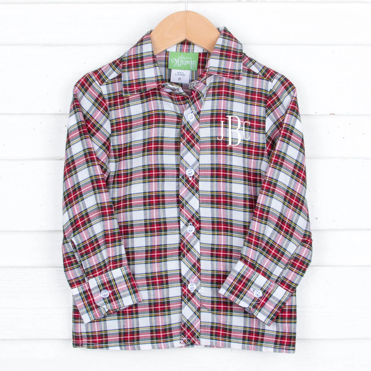 Christmas Plaid Button Down Shirt