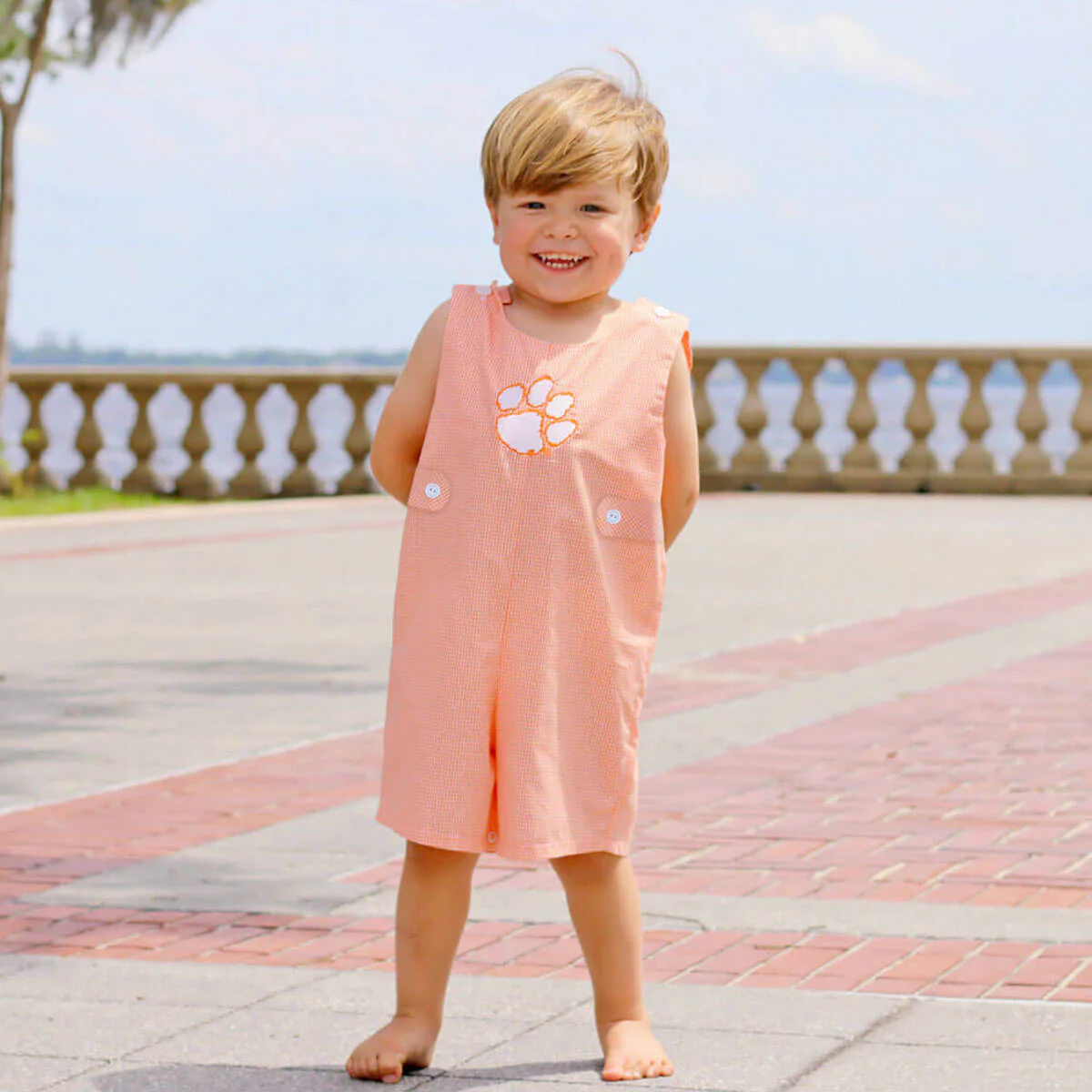 Clemson Embroidered Orange Jon Jon