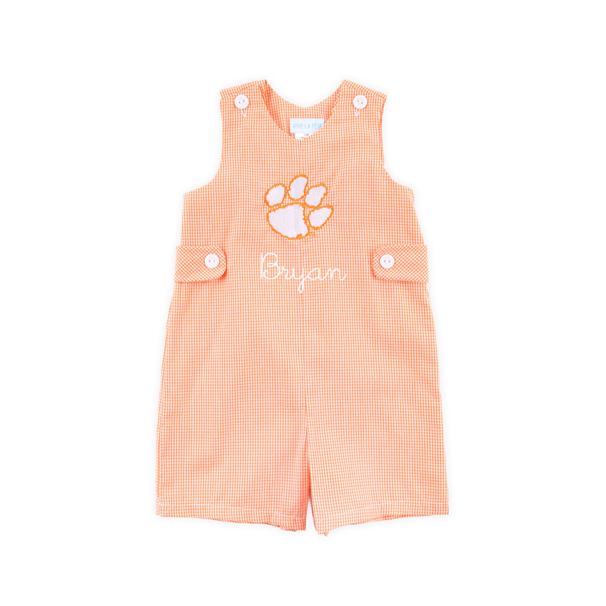 Clemson Embroidered Orange Jon Jon - Image 2