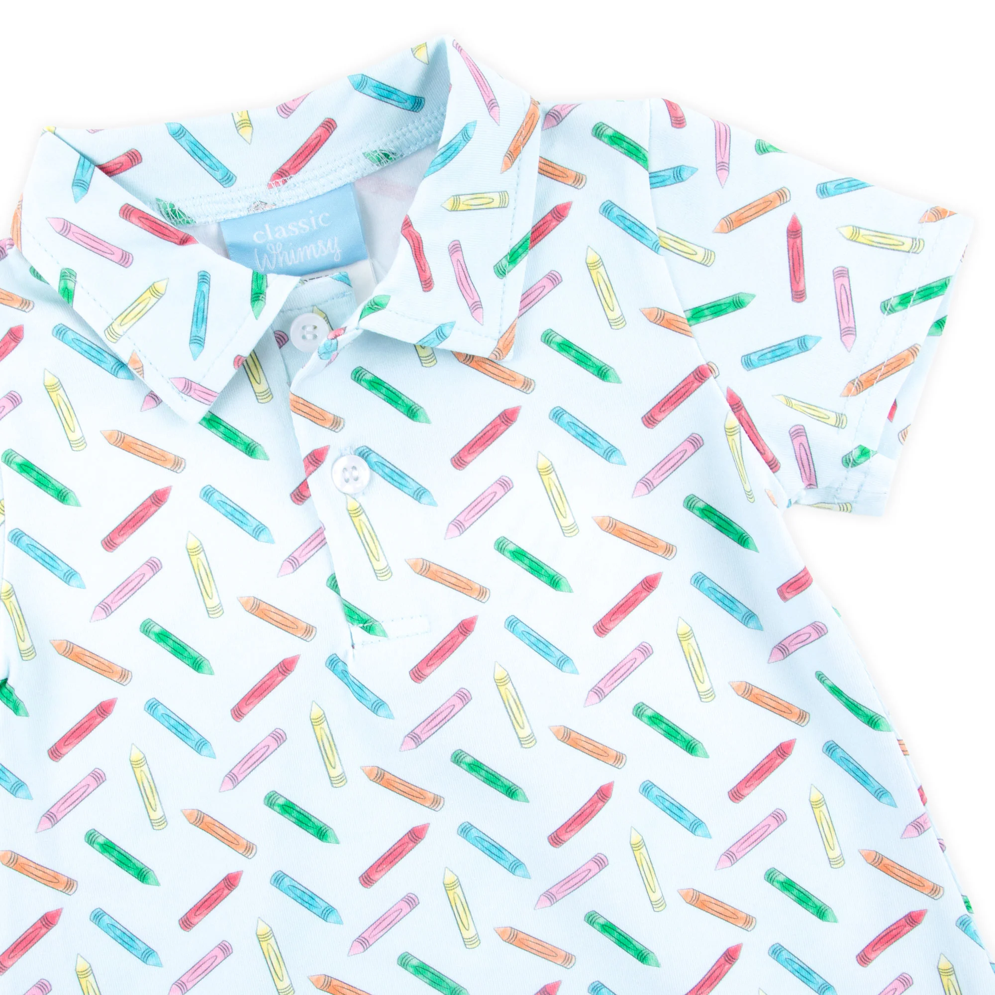 Colorful Crayon Polo Romper - Image 2