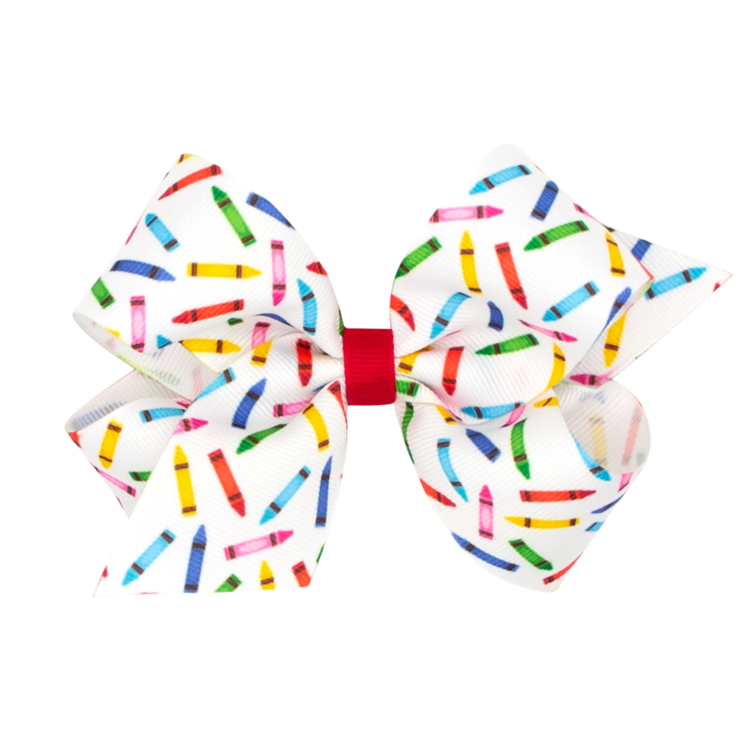 Colorful Crayons Grosgrain Hair Bow