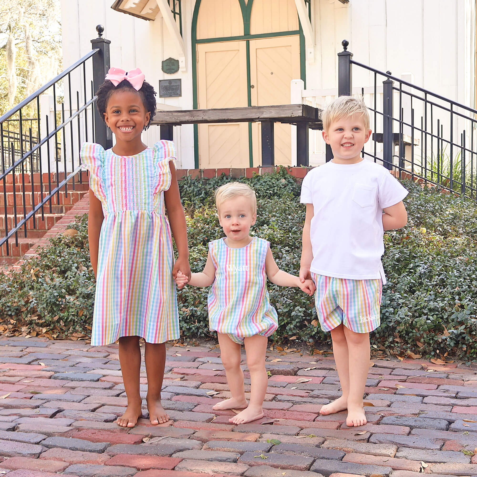 Colorful Multi Plaid Smocked Rachel Dress - Image 5