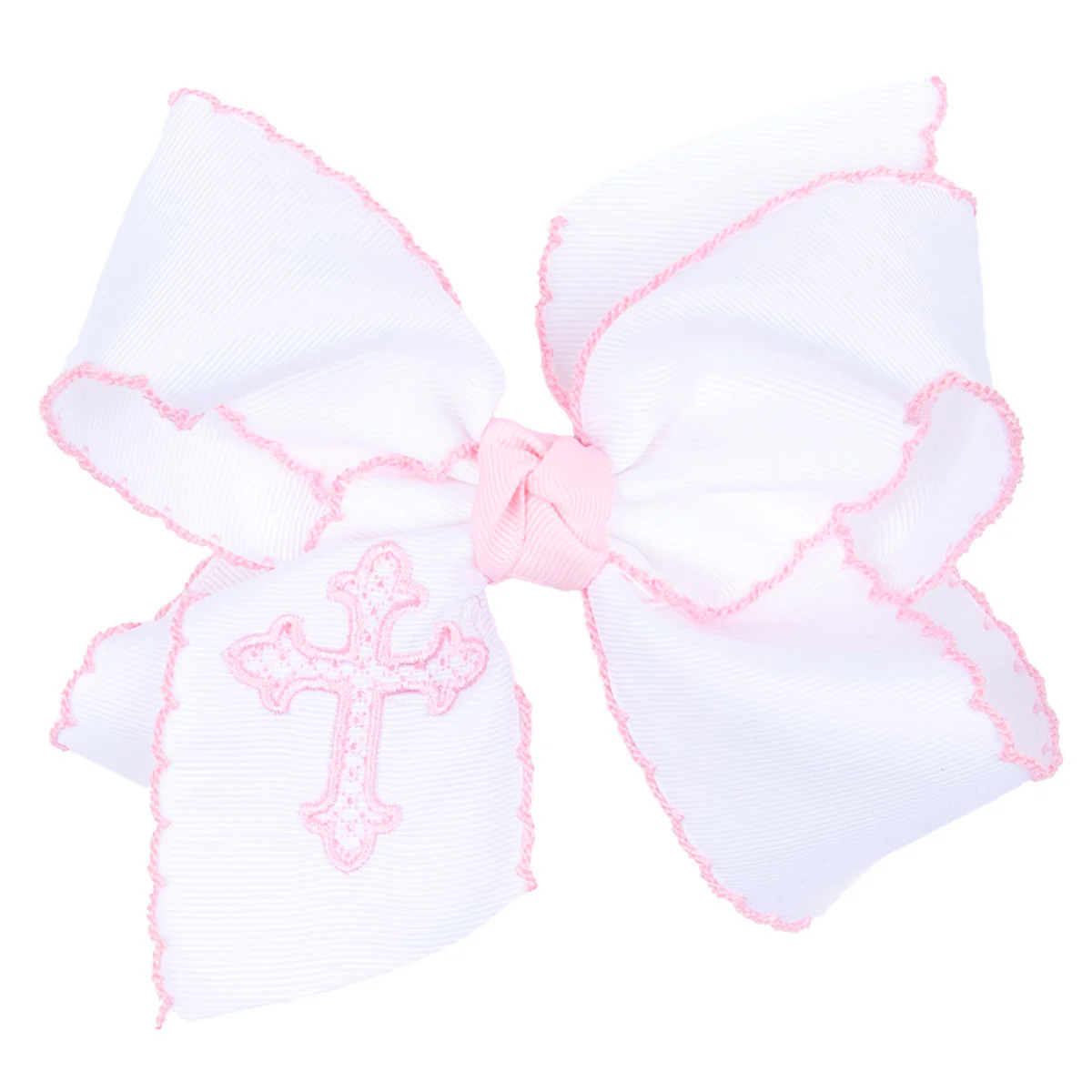 Cross Embroidered Knotted Bow