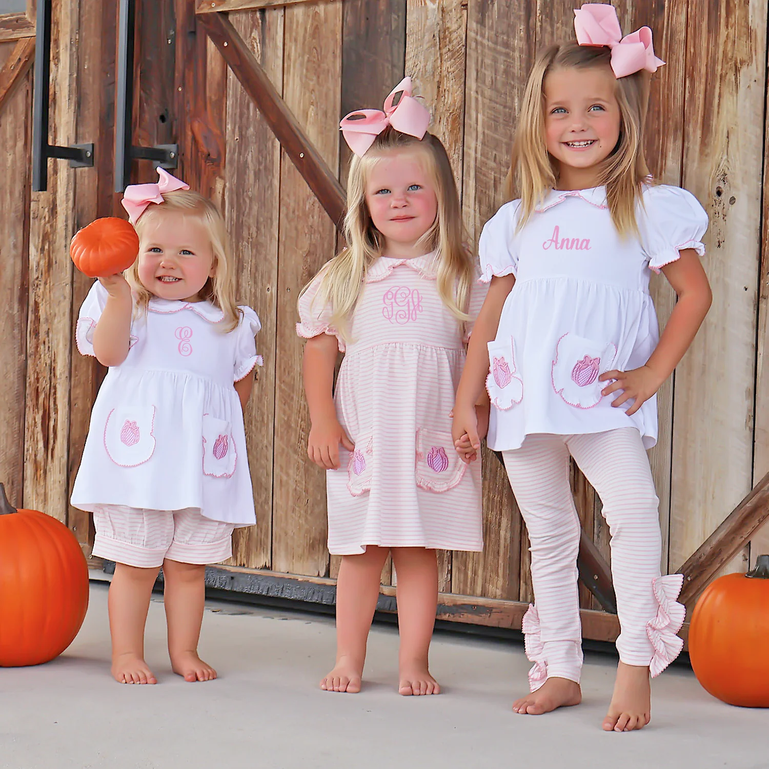 Cute as a Pumpkin Pink Stripe Caroline Dress - Image 4