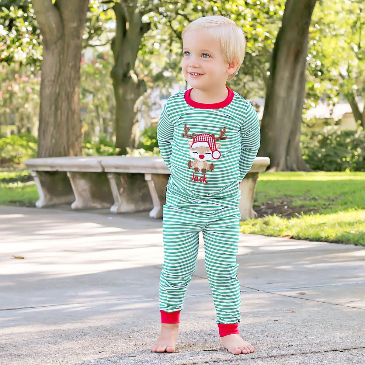 Dashing Reindeer Stripe  Pajamas