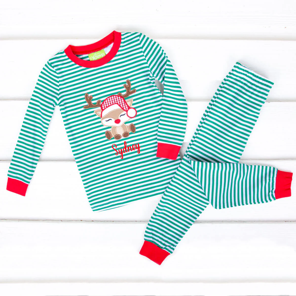 Dashing Reindeer Stripe  Pajamas - Image 3