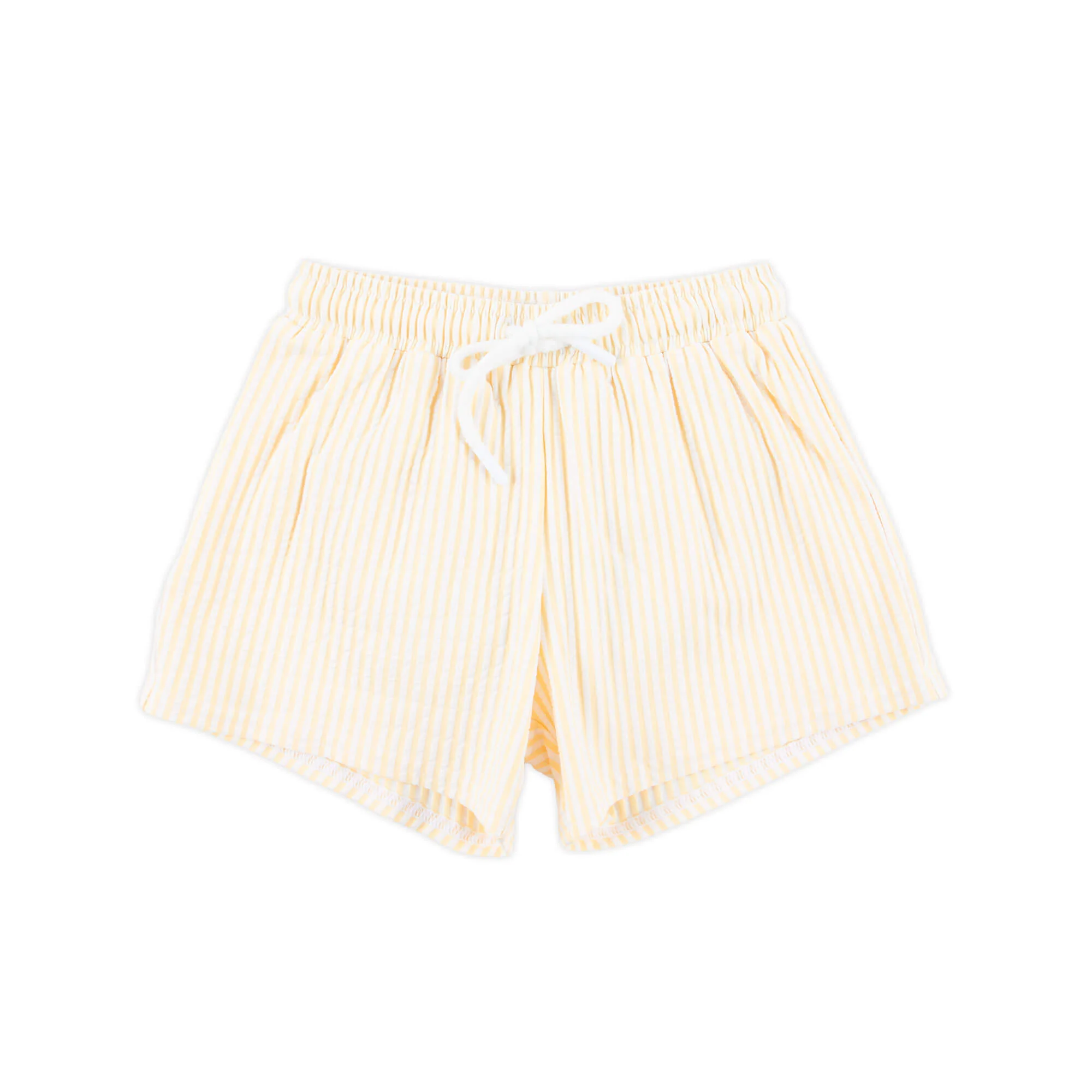 Ditsy Floral Yellow Stripe Swim Trunks - Image 3