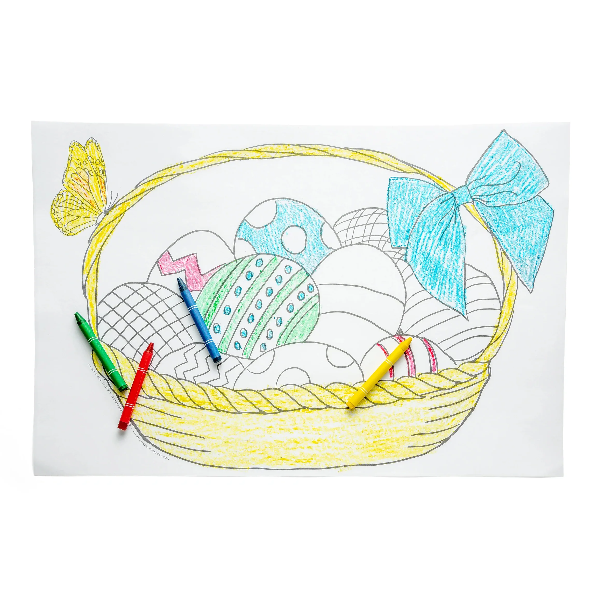Easter Basket Coloring Place Mats
